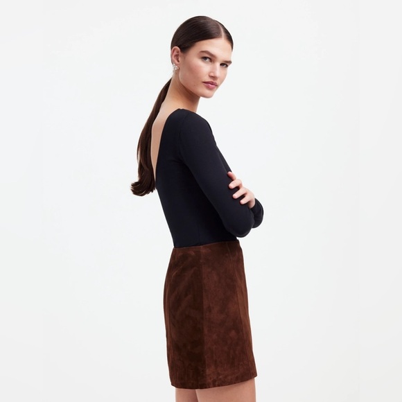 Madewell Alexa Chung for Madewell Suede Mini Skirt NS785 - Picture 2 of 6